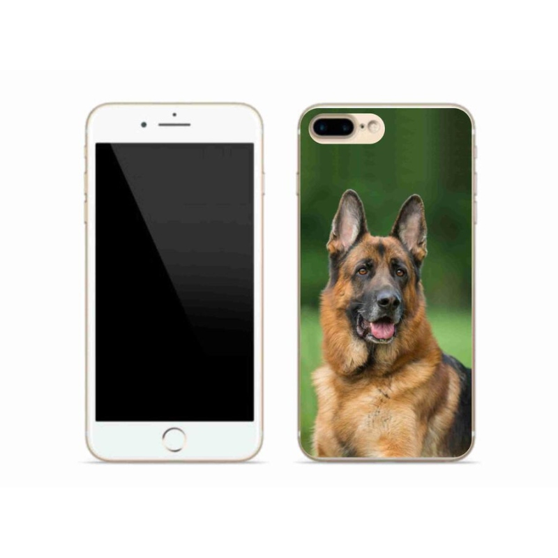 Gelový kryt mmCase na mobil iPhone 8 Plus - německý ovčák