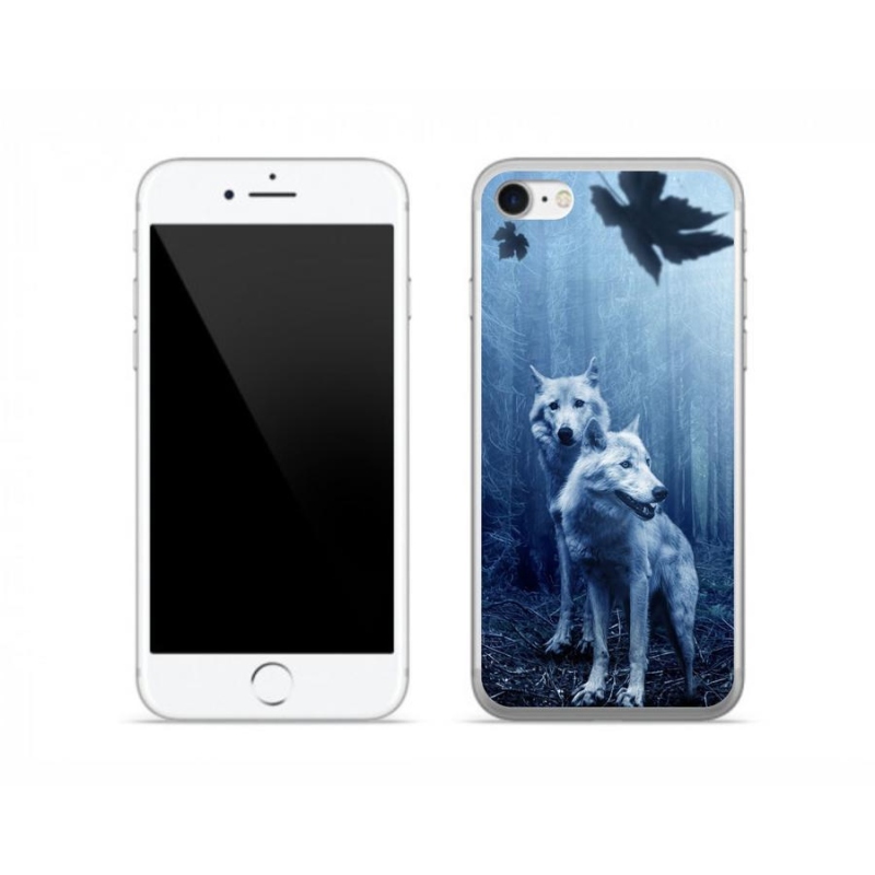 Gelový kryt mmCase na mobil iPhone 8 - vlci v lese