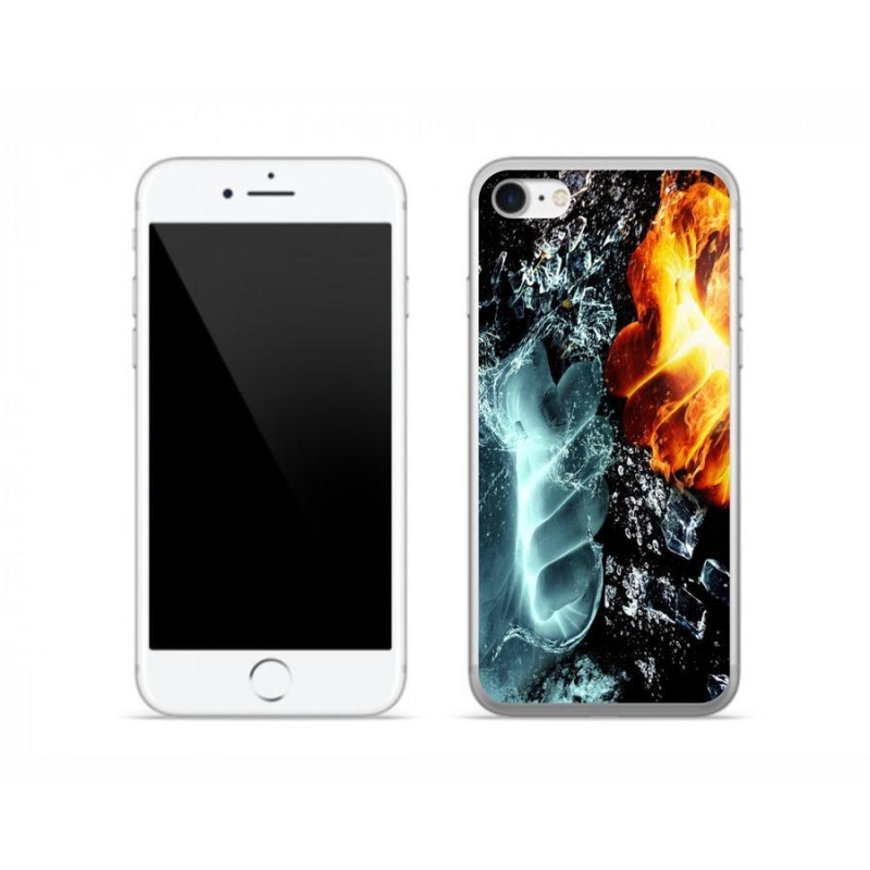 Gelový kryt mmCase na mobil iPhone 8 - voda a oheň