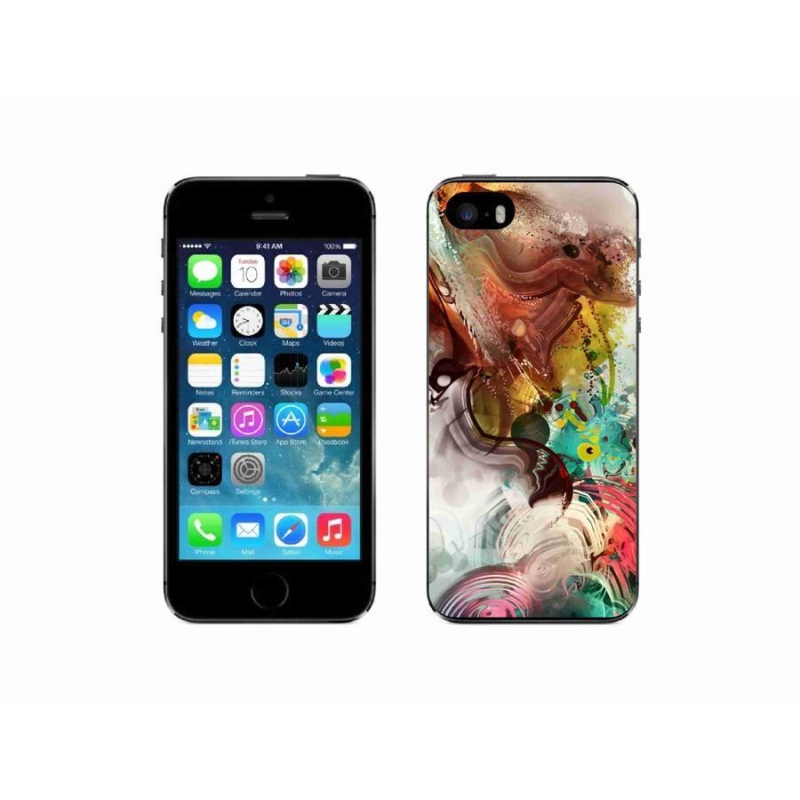 Gelový kryt mmCase na mobil iPhone SE (2016) - abstrakt 1