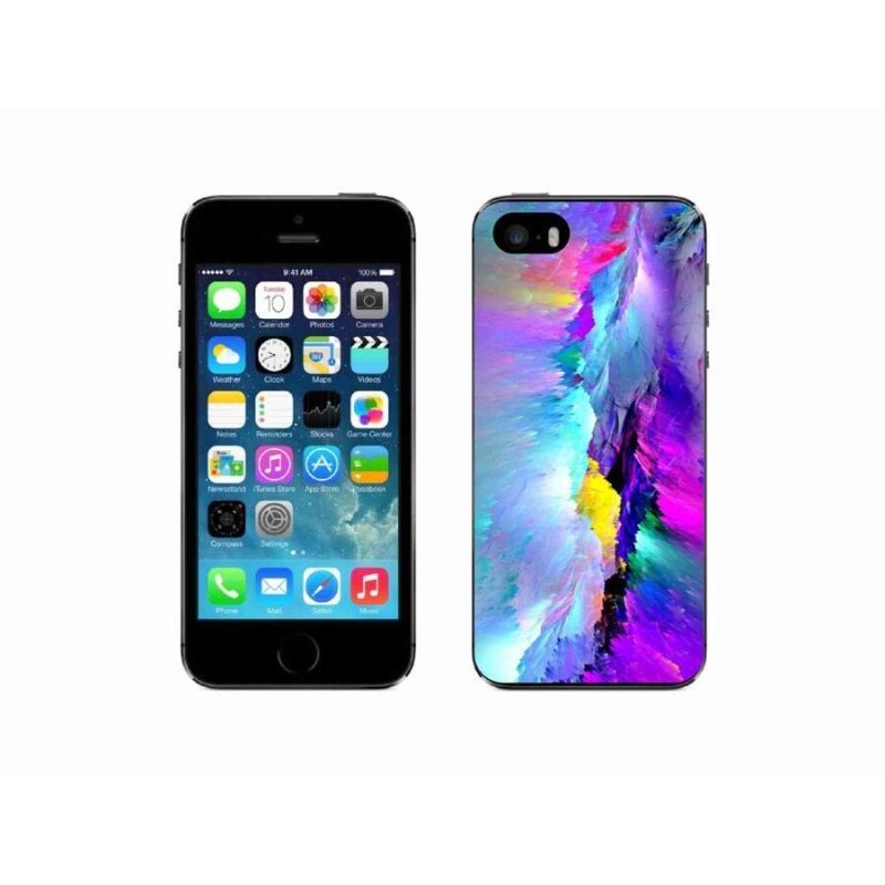Gelový kryt mmCase na mobil iPhone SE (2016) - abstrakt