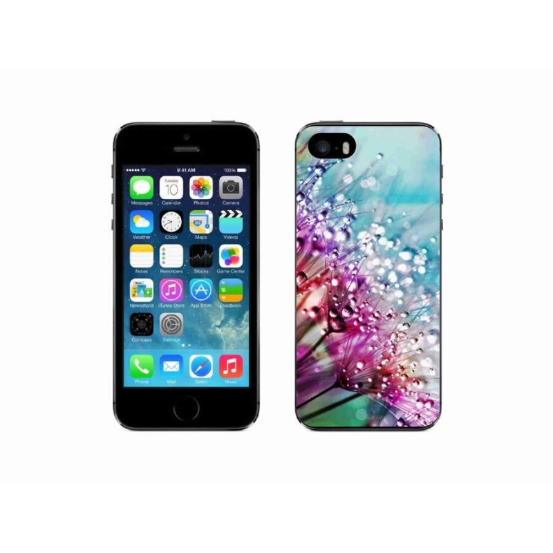 Gelový kryt mmCase na mobil iPhone SE (2016) - barevné květy