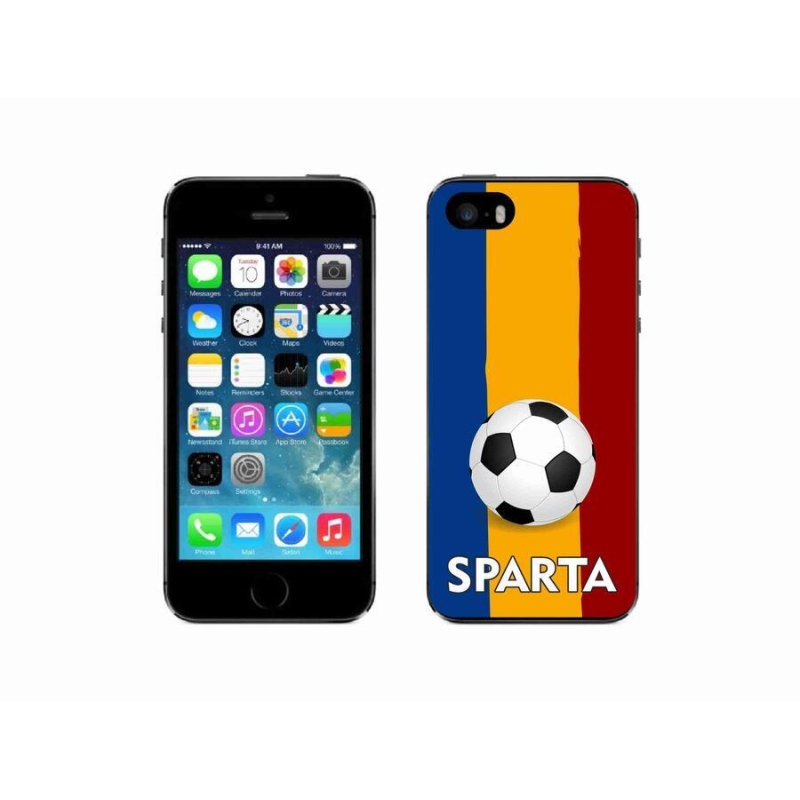 Gelový kryt mmCase na mobil iPhone SE (2016) - fotbal 1