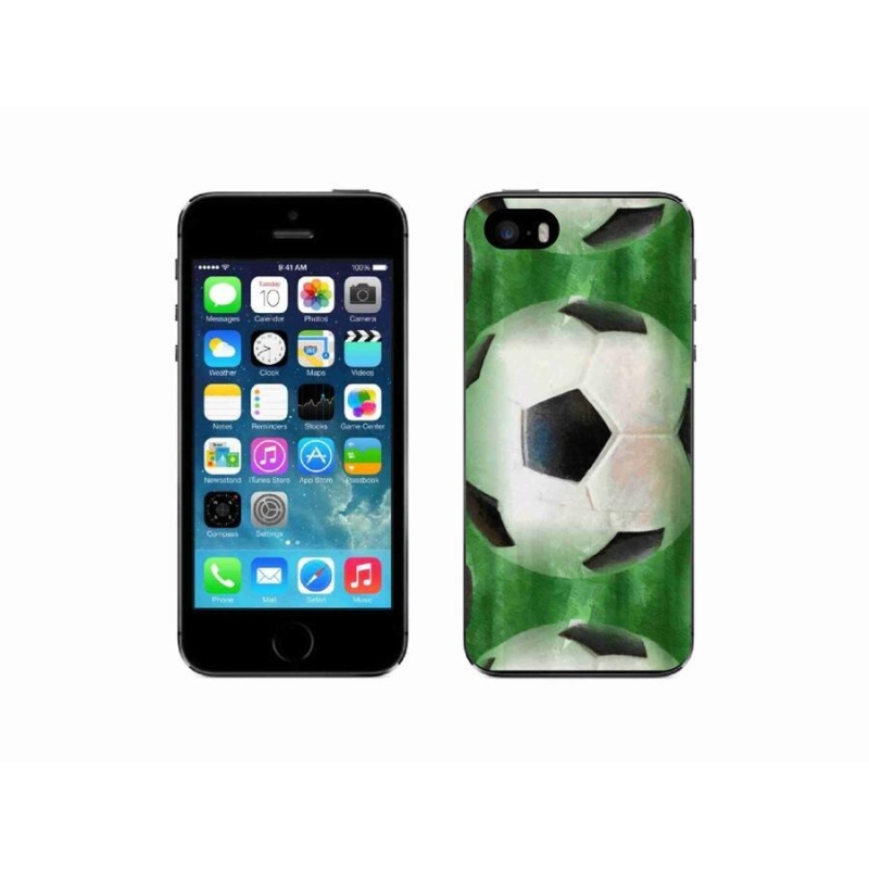 Gelový kryt mmCase na mobil iPhone SE (2016) - fotbalový míč
