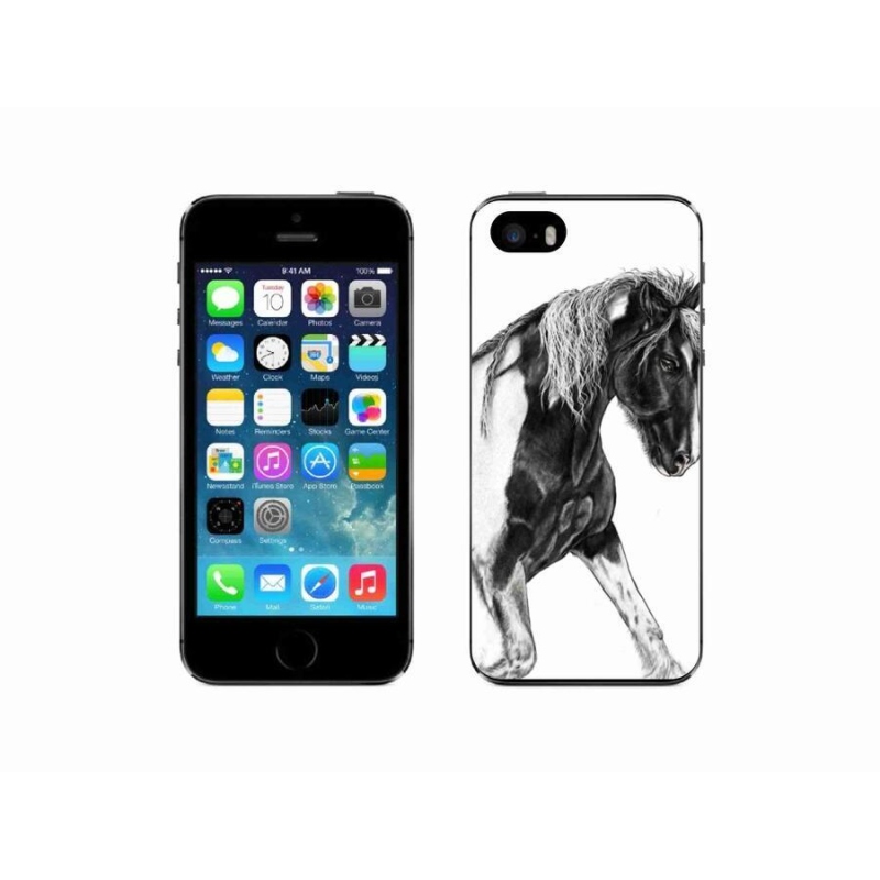 Gelový kryt mmCase na mobil iPhone SE (2016) - kůň