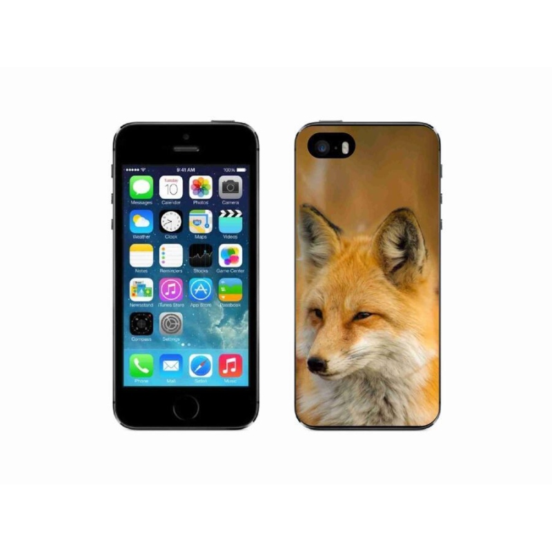 Gelový kryt mmCase na mobil iPhone SE (2016) - liška