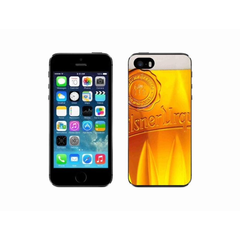 Gelový kryt mmCase na mobil iPhone SE (2016) - pivo
