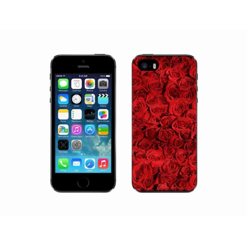 Gelový kryt mmCase na mobil iPhone SE (2016) - růže