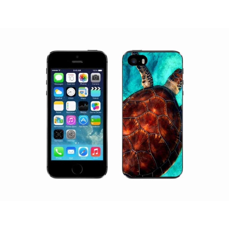 Gelový kryt mmCase na mobil iPhone SE (2016) - želva