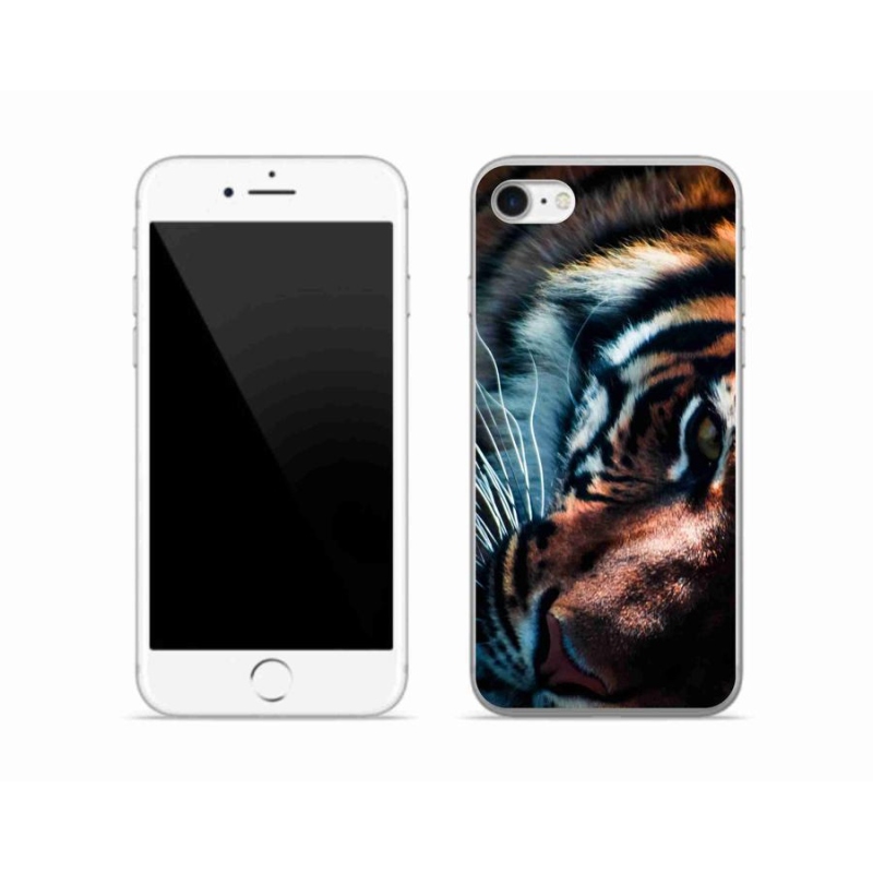 Gelový kryt mmCase na mobil iPhone SE (2020) - tygří pohled