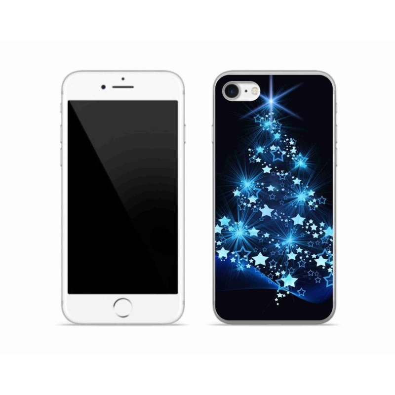 Gelový kryt mmCase na mobil iPhone SE (2020) - vánoční stromek
