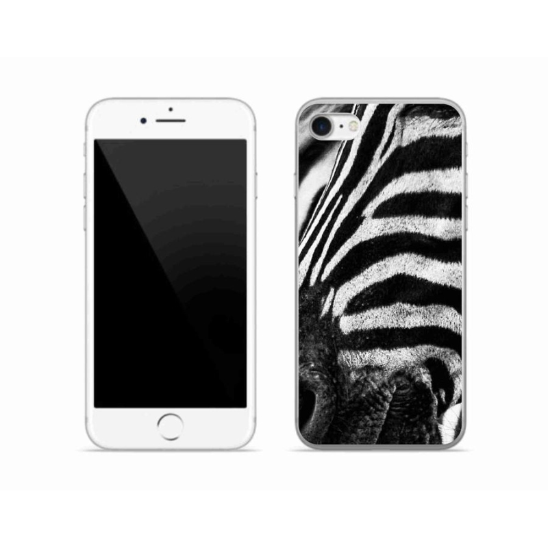 Gelový kryt mmCase na mobil iPhone SE (2020) - zebra