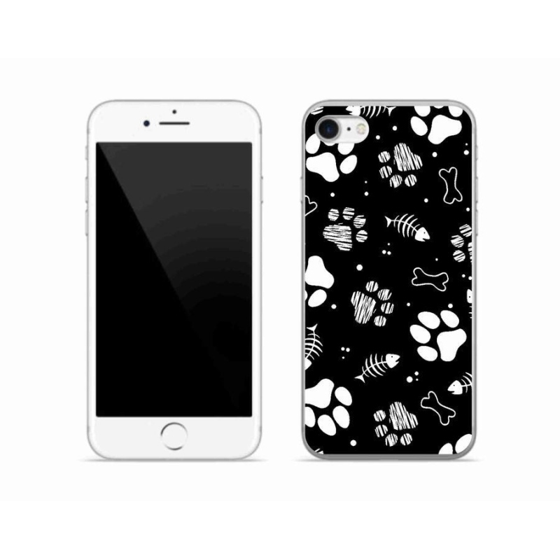 Gelový kryt mmCase na mobil iPhone SE (2022) - psí tlapky