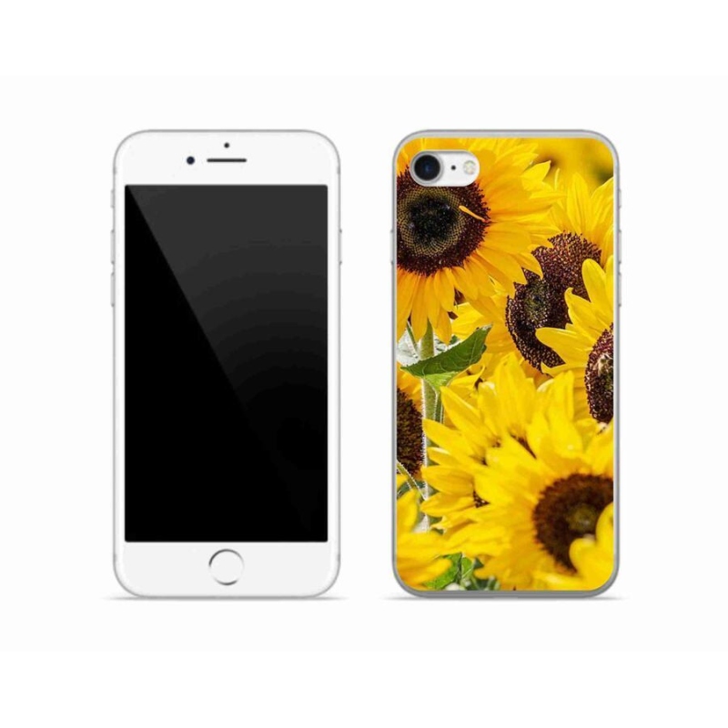 Gelový kryt mmCase na mobil iPhone SE (2022) - slunečnice
