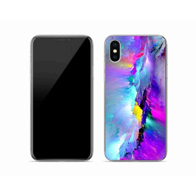 Gelový kryt mmCase na mobil iPhone X - abstrakt