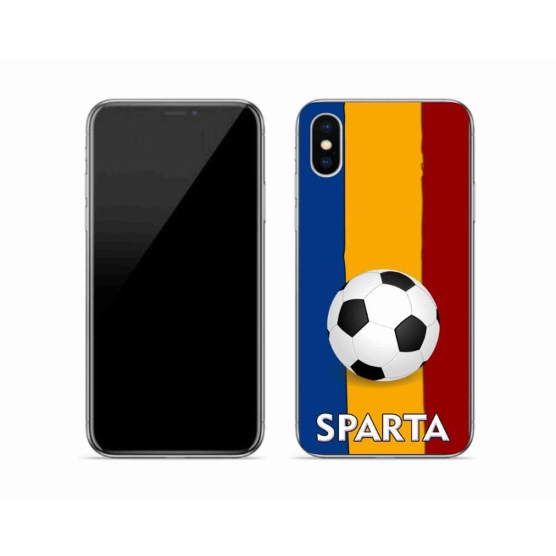 Gelový kryt mmCase na mobil iPhone X - fotbal 1