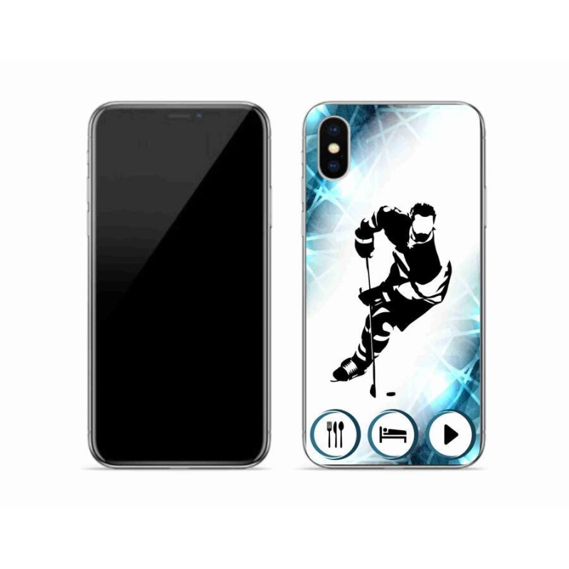 Gelový kryt mmCase na mobil iPhone X - hokej 1