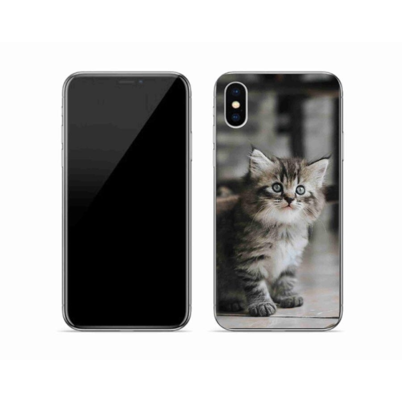 Gelový kryt mmCase na mobil iPhone X - koťátko