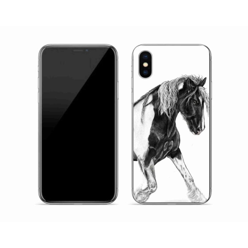 Gelový kryt mmCase na mobil iPhone X - kůň