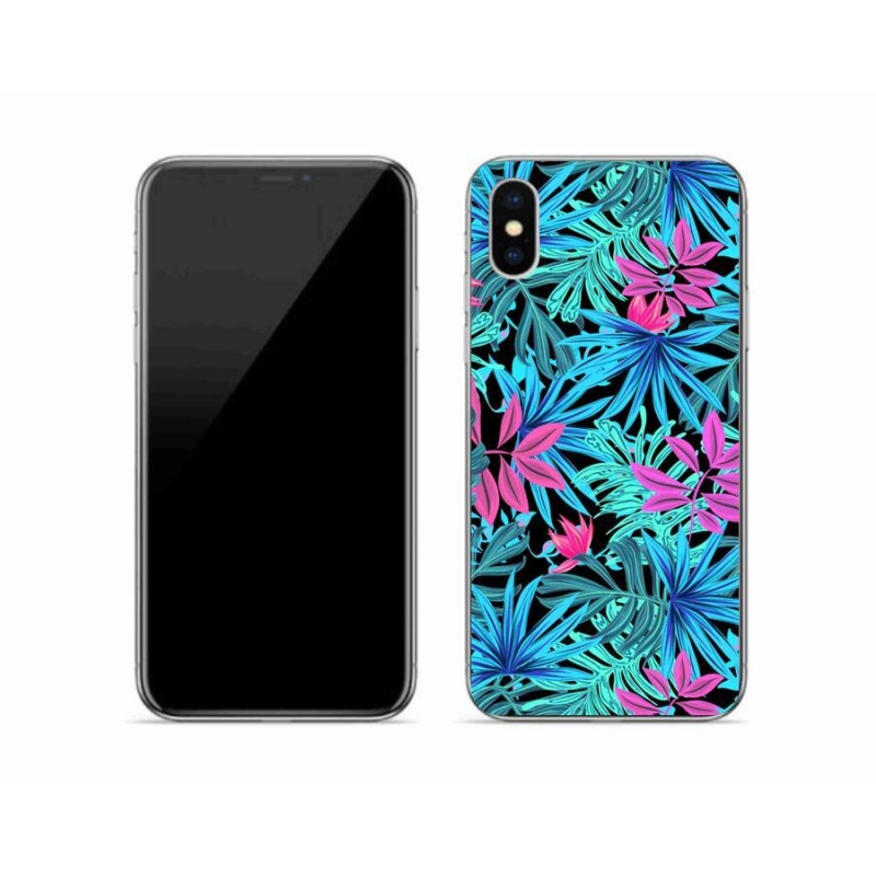 Gelový kryt mmCase na mobil iPhone X - květiny 3