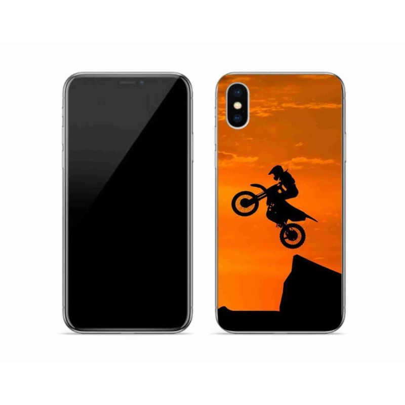 Gelový kryt mmCase na mobil iPhone X - motocross