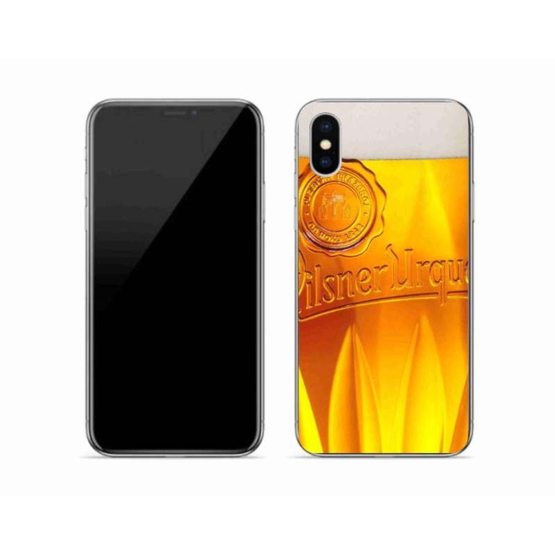 Gelový kryt mmCase na mobil iPhone X - pivo