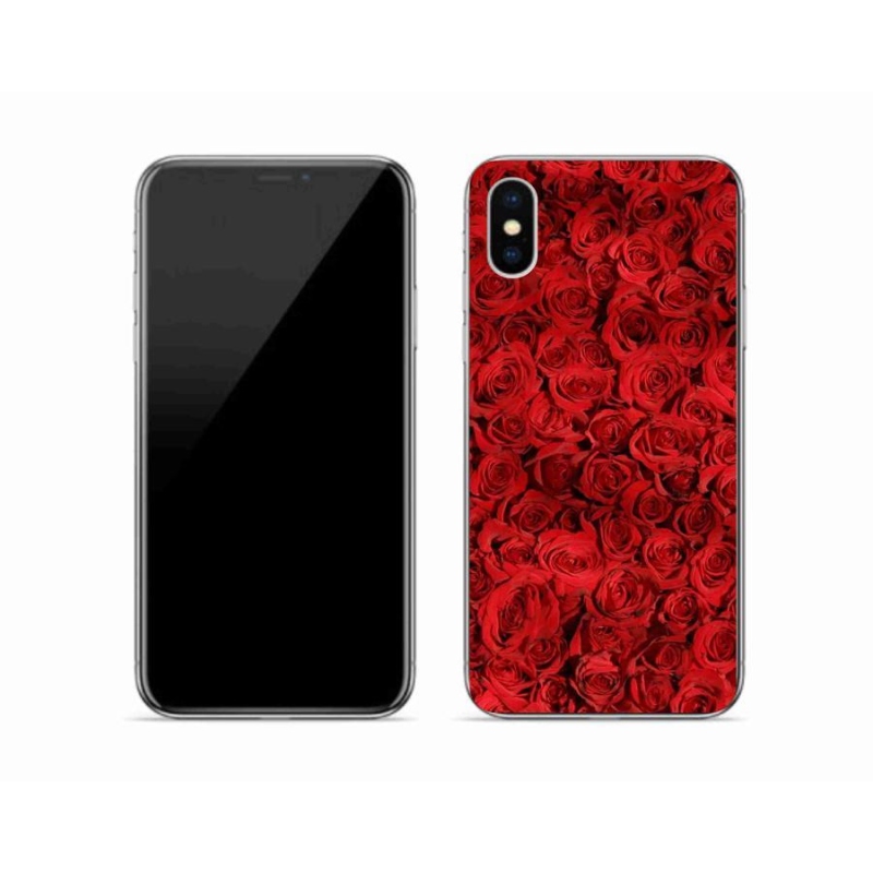 Gelový kryt mmCase na mobil iPhone X - růže