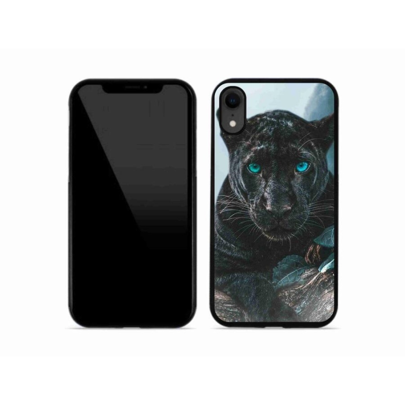Gelový kryt mmCase na mobil iPhone XR - černý panter