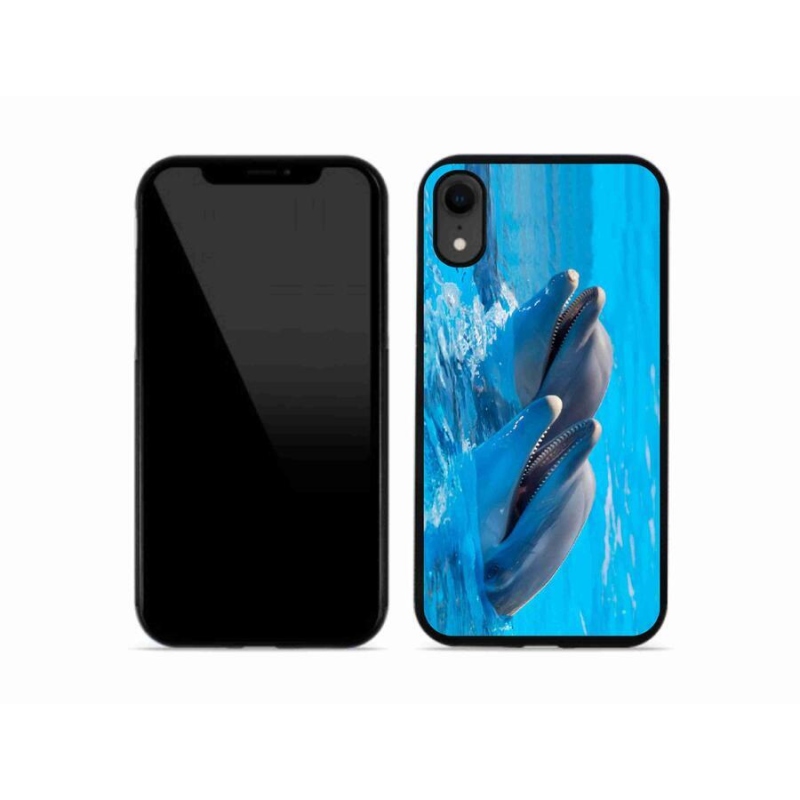 Gelový kryt mmCase na mobil iPhone XR - delfíni