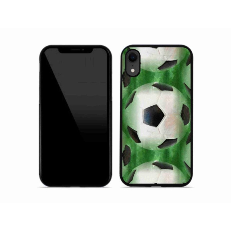 Gelový kryt mmCase na mobil iPhone XR - fotbalový míč