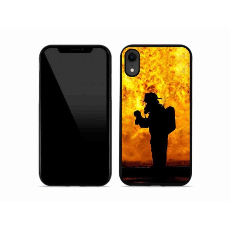 Gelový kryt mmCase na mobil iPhone XR - hasič