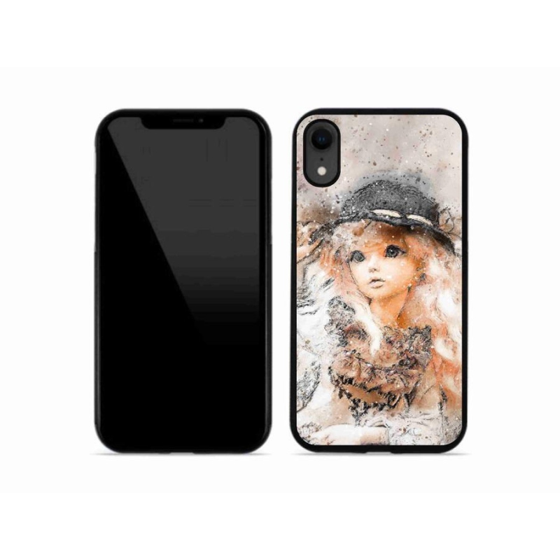 Gelový kryt mmCase na mobil iPhone XR - holčička s kloboukem