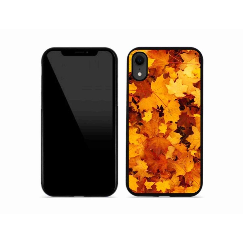 Gelový kryt mmCase na mobil iPhone XR - javorové listy