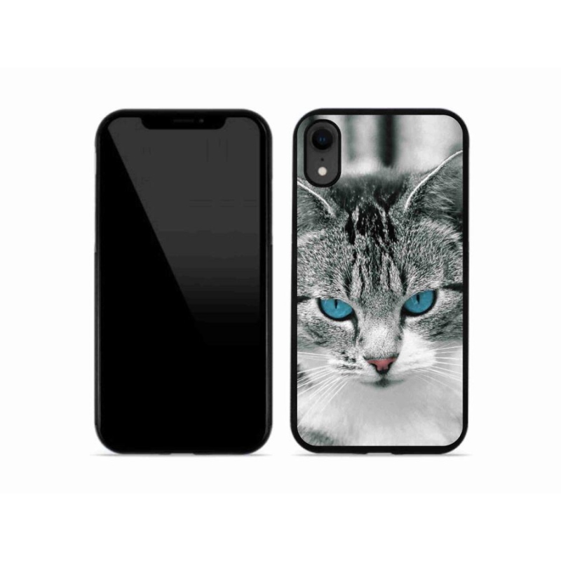 Gelový kryt mmCase na mobil iPhone XR - kočičí pohled 1
