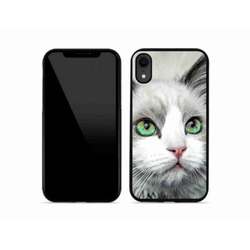 Gelový kryt mmCase na mobil iPhone XR - kočičí pohled