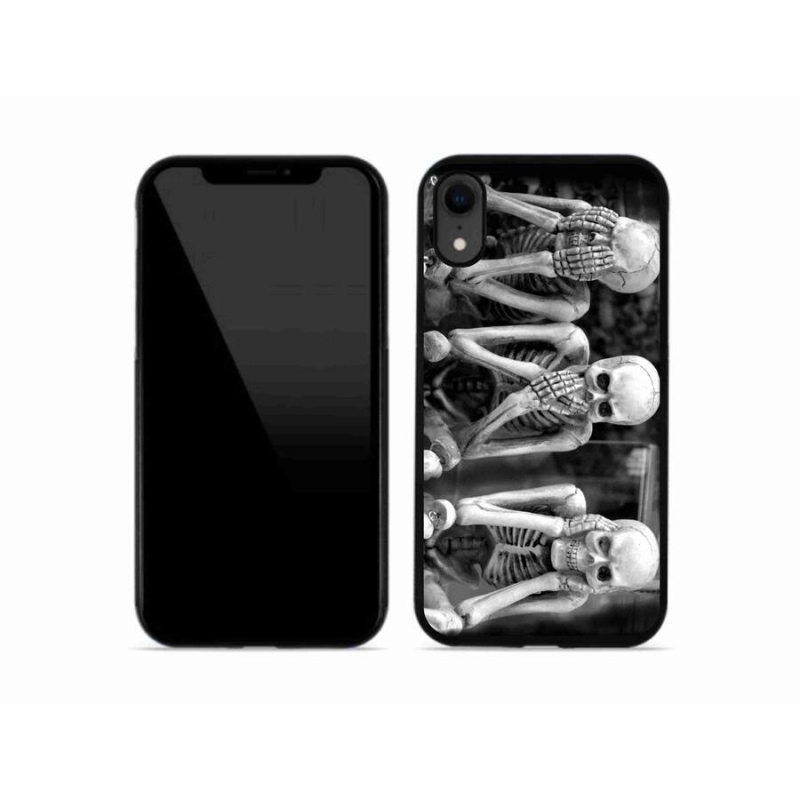 Gelový kryt mmCase na mobil iPhone XR - kostlivci