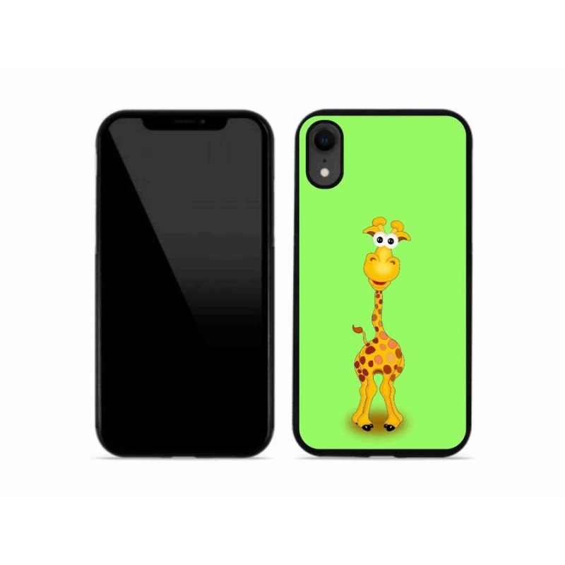 Gelový kryt mmCase na mobil iPhone XR - kreslená žirafa