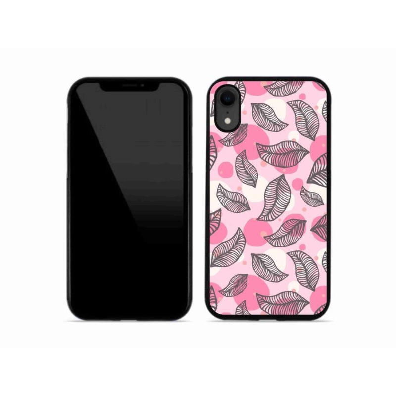 Gelový kryt mmCase na mobil iPhone XR - kreslené padající listy