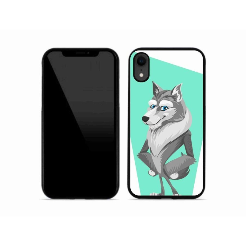 Gelový kryt mmCase na mobil iPhone XR - kreslený vlk