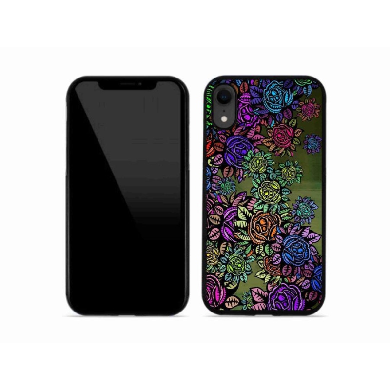 Gelový kryt mmCase na mobil iPhone XR - květiny 6