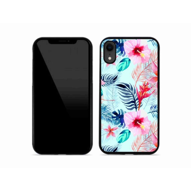 Gelový kryt mmCase na mobil iPhone XR - květiny