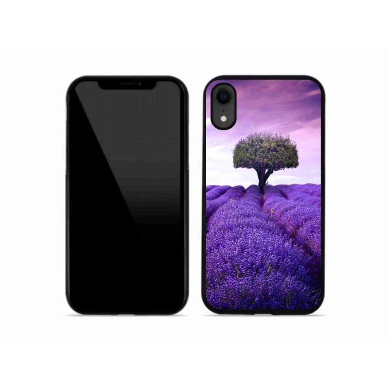 Gelový kryt mmCase na mobil iPhone XR - levandulová louka