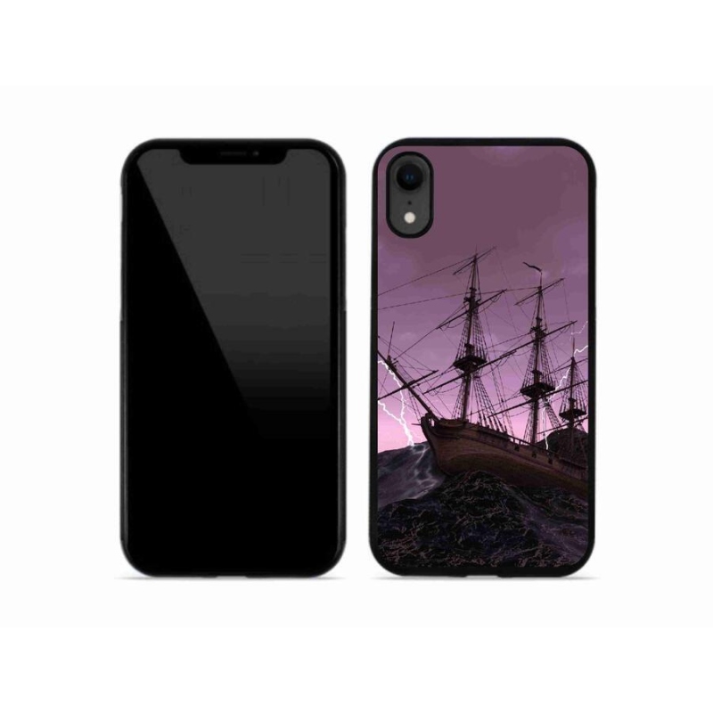 Gelový kryt mmCase na mobil iPhone XR - loď v bouři