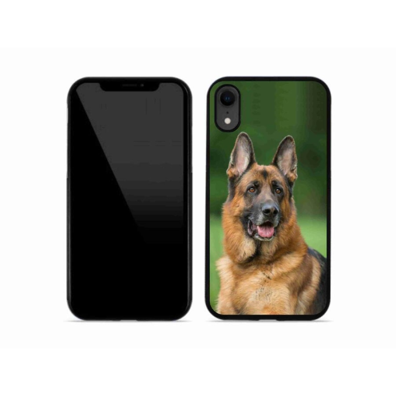 Gelový kryt mmCase na mobil iPhone XR - německý ovčák