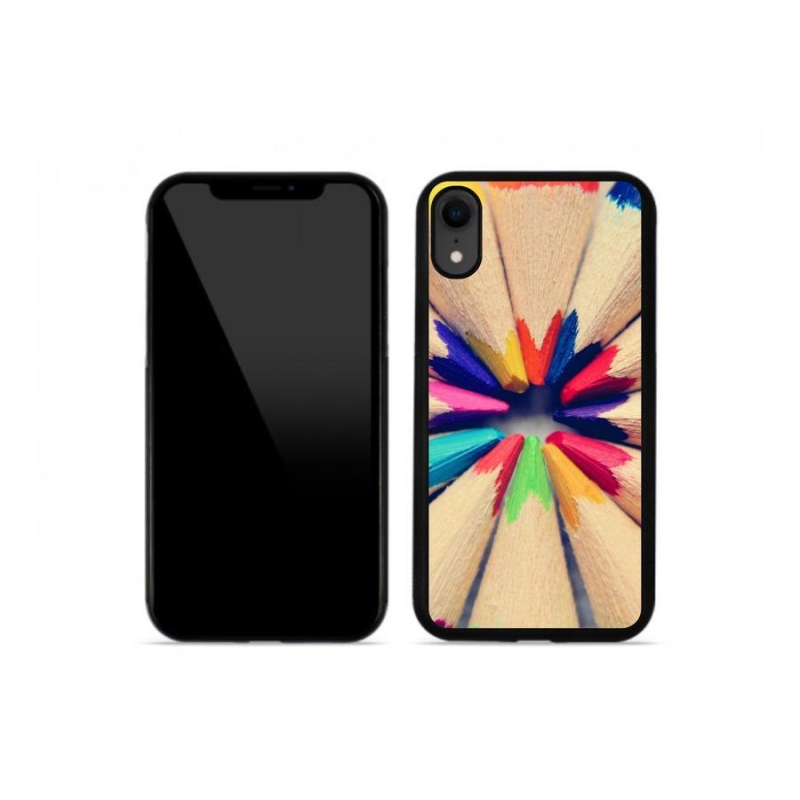 Gelový kryt mmCase na mobil iPhone XR - pastelky