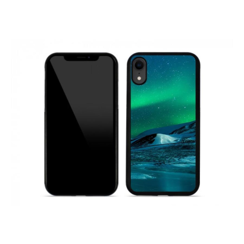 Gelový kryt mmCase na mobil iPhone XR - polární záře