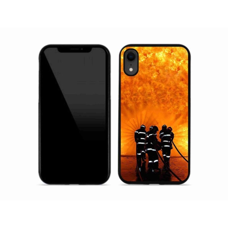 Gelový kryt mmCase na mobil iPhone XR - požár