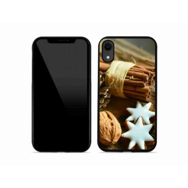 Gelový kryt mmCase na mobil iPhone XR - skořice a perníčky