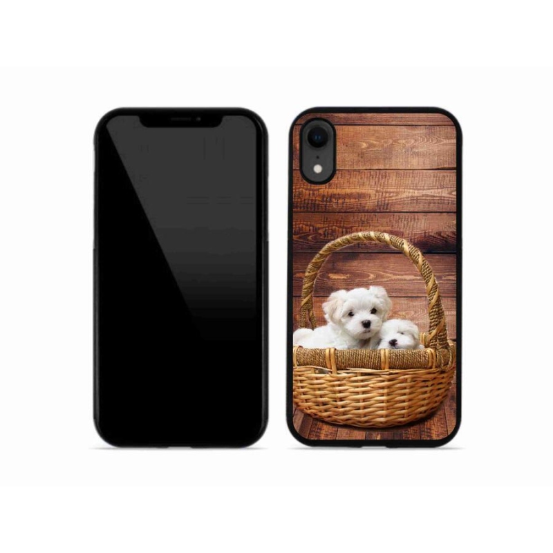 Gelový kryt mmCase na mobil iPhone XR - štěňátka
