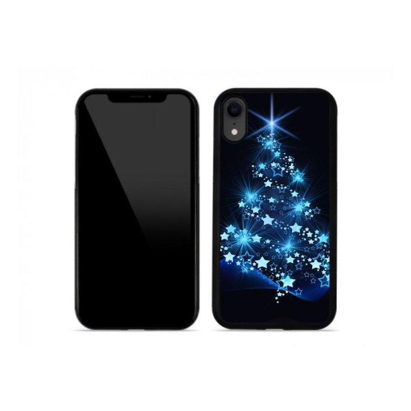 Gelový kryt mmCase na mobil iPhone XR - vánoční stromek
